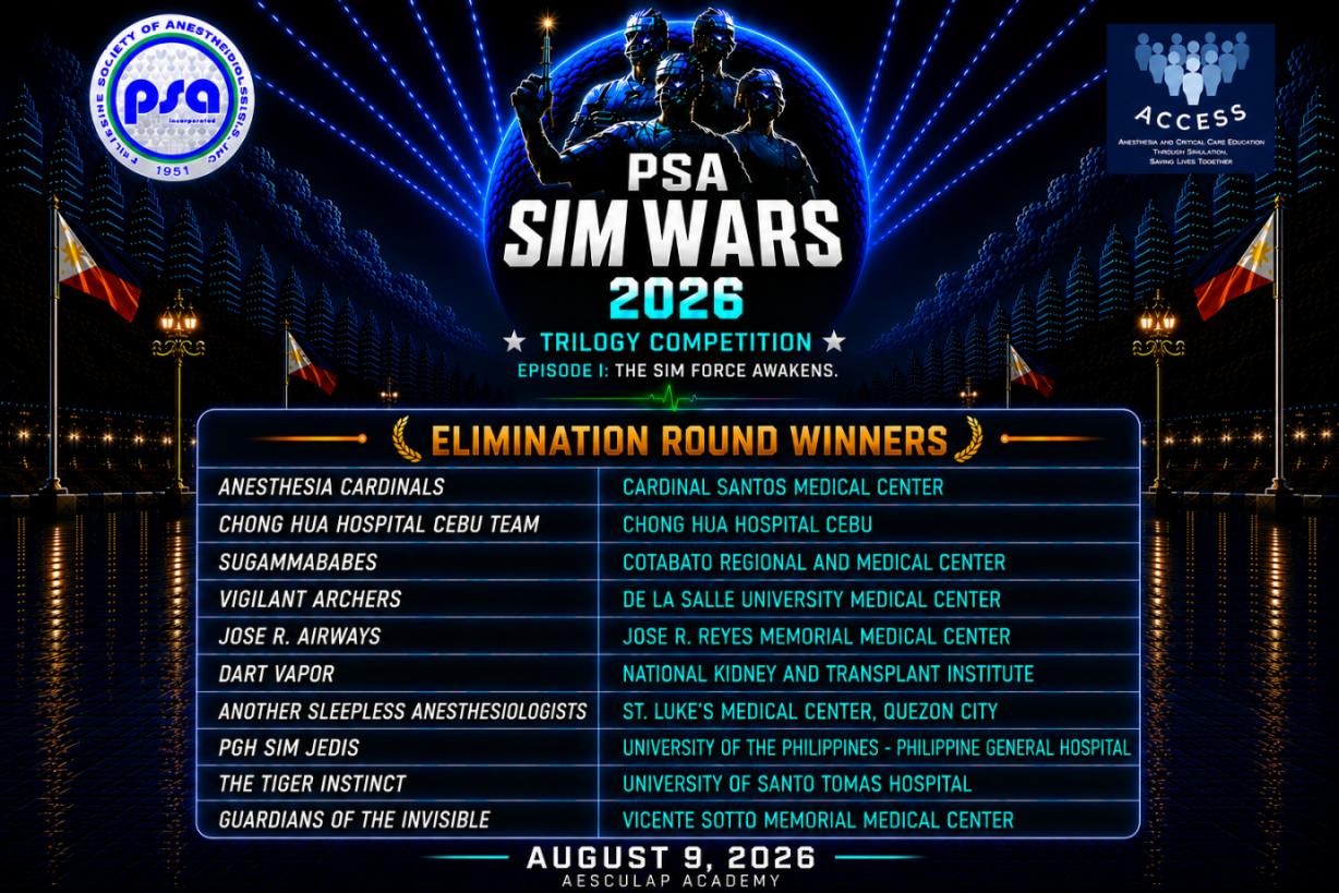 PSA Sim Wars 2026 Trilogy Competition Episode 1 Elimination Round Winners